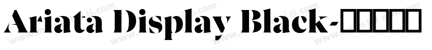 Ariata Display Black字体转换